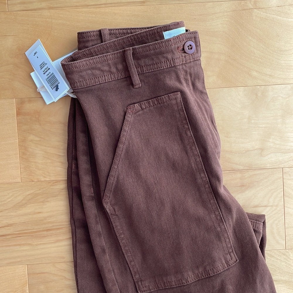 Wilfred Brown High-Rise Wide-Leg Pants